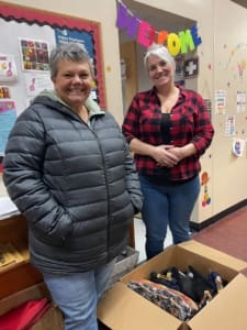Renita Marshall Helping Hands Foundation event at a school.